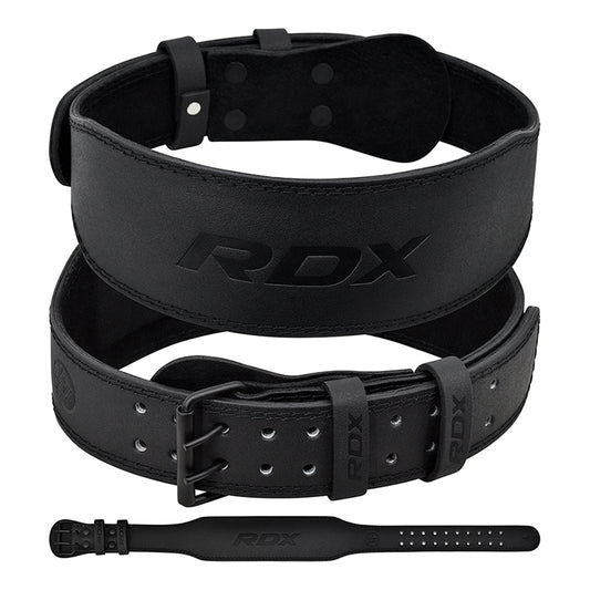 RDX 4" Leather Weightlifting Gym Belt