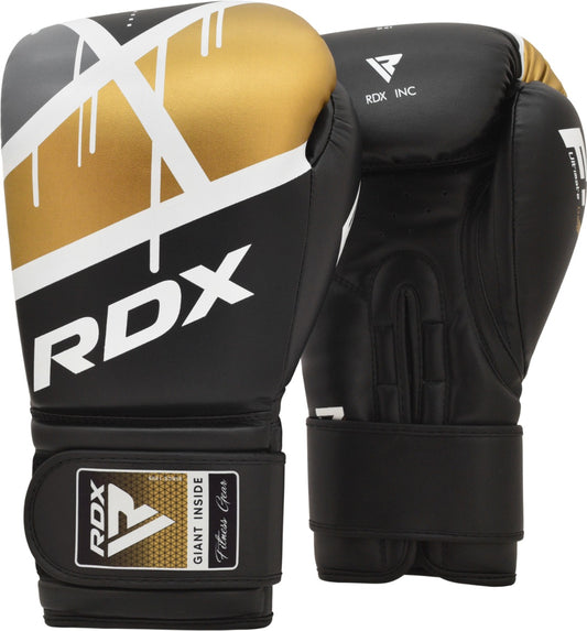 RDX F7 Ego Black Golden Boxing Gloves